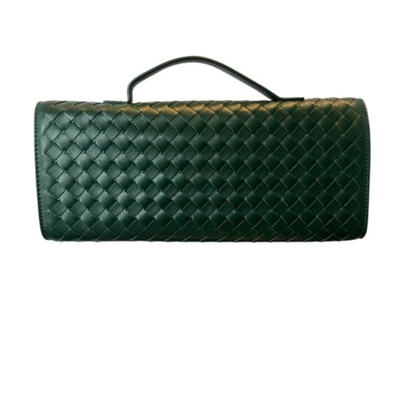 Woven Faux Leather Clutch Handbag - Picture 2 of 3